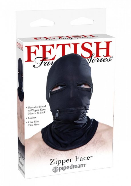 FF Black Zipper Face Hood