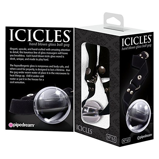 Icicles Hand Blown Glass Ball Gag