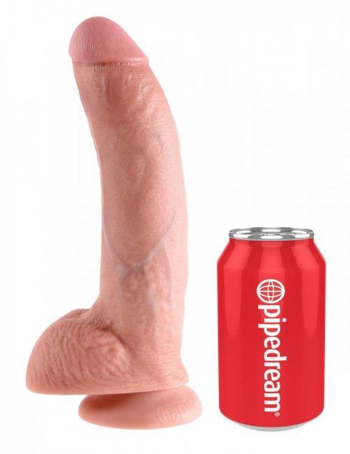 King Cock 9 Inch With Balls Flesh