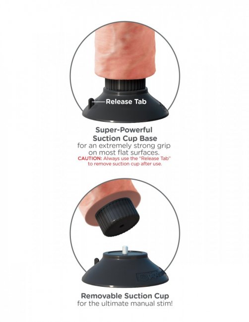Vibrating Cook 8 Inch - Vibrerande realistisk dildo