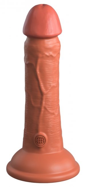 6 Vibrating + Dual Density Silicone Cock