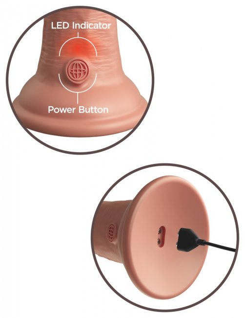 6 Vibrating + Dual Density Silicone Cock
