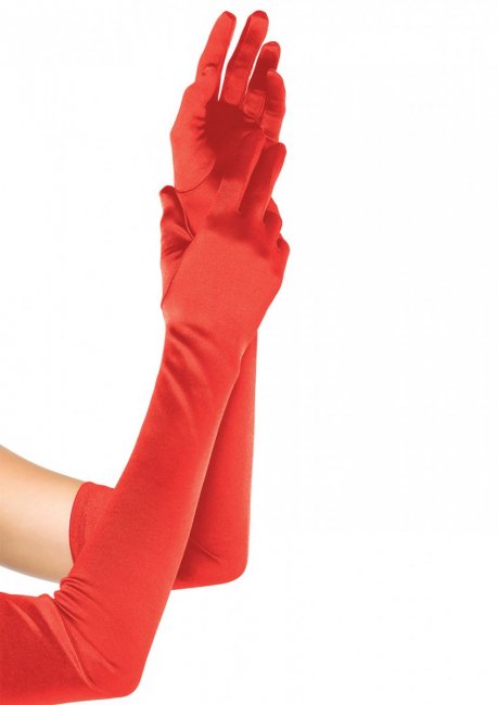 Leg Avenue Extra Long Satin Gloves 16B