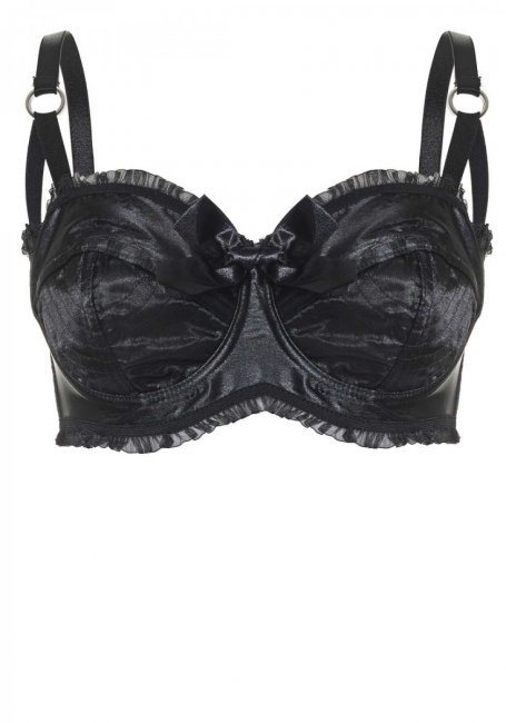 Satin Underwire Bullet BH Svart #86342
