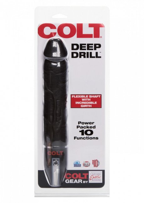 COLT Deep Drill Svart - Stark vibrator med 10 lägen