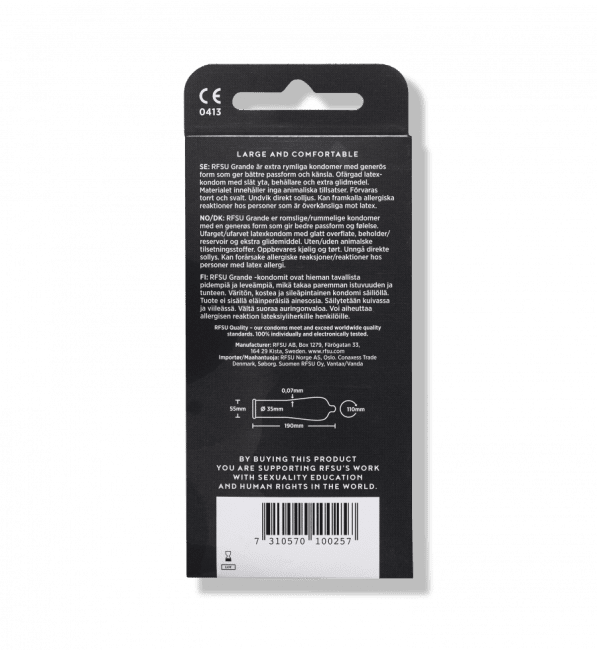 RFSU Grande Kondomer stora kondomer