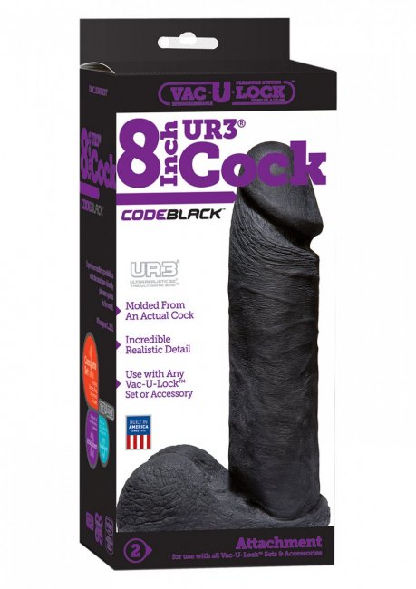 Vac-U-Lock CodeBlack 8 Inch UR3 Cock