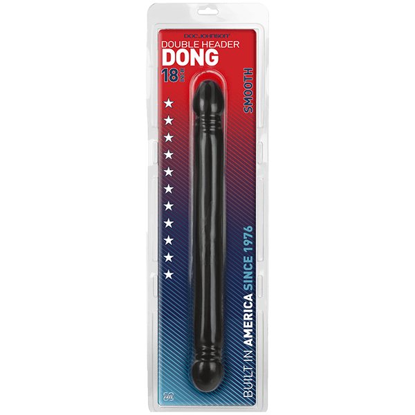 Double Header Dong 18 Inch Doc Johnson - Stor svart dubbelsidig dildo