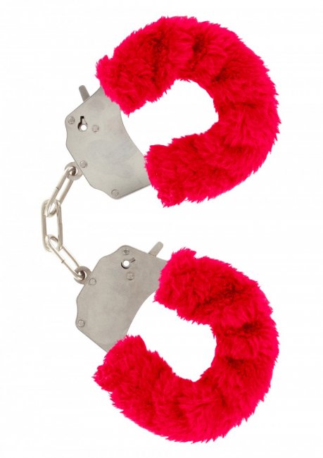 Furry Fun Cuffs Red röda handklovar