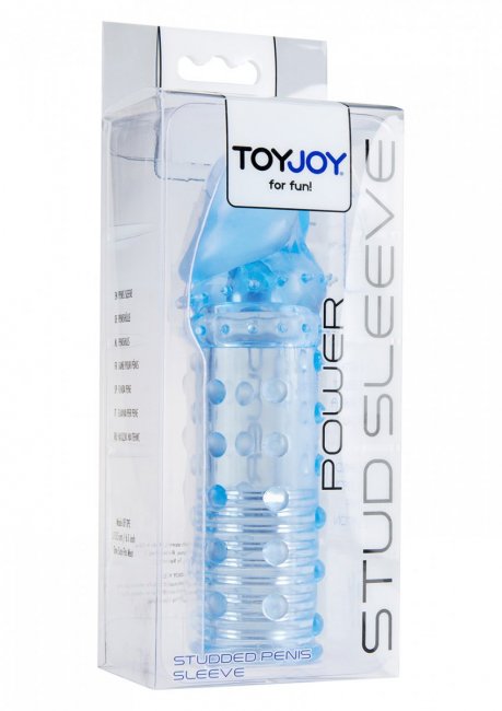 ToyJoy Power Stud Sleeve - Blått texturerad penisöverdrag