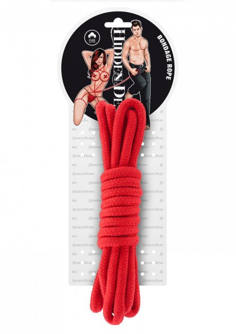 Hidden Desires Bondage Rope 3m Red