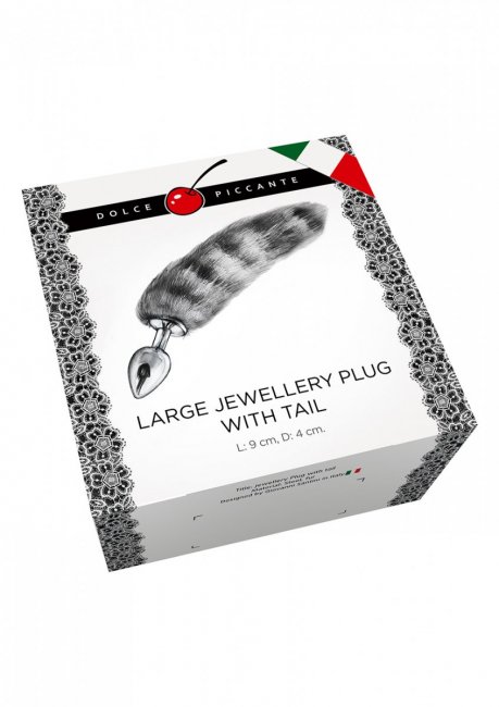 Jewellery Large Silver Stripe Tail