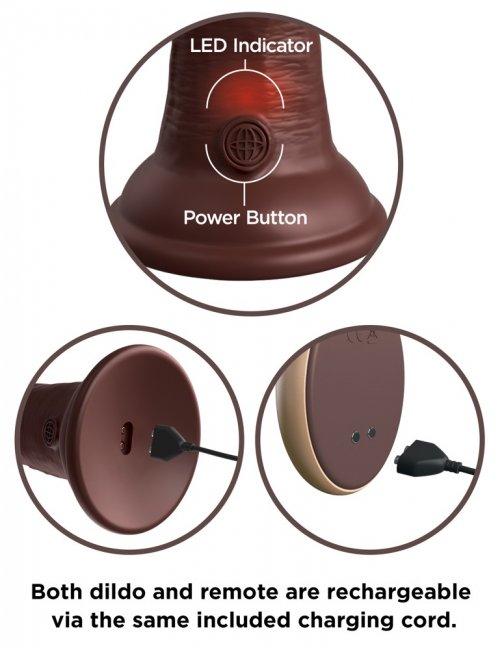 9 Vibrating + Dual Density Silicone Cock with Remote