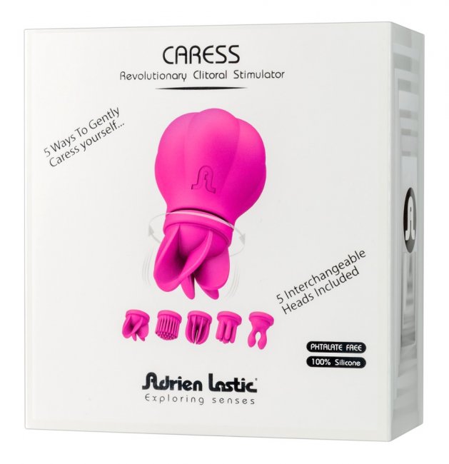 Uppladdningsbar klitorisvibrator. 5 huvuden. 10 funktioner. 2 kraftfulla och tysta motorer. Vattentät. Högkvalitativ silikon.