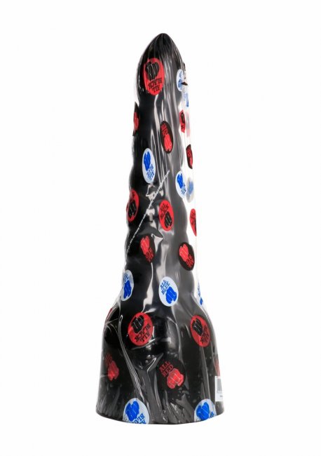 Svart analplugg tillverkad av högkvalitativ PVC. Enkel att använda. Vågigt skaft. Gradvist ökande form. Bred bas.