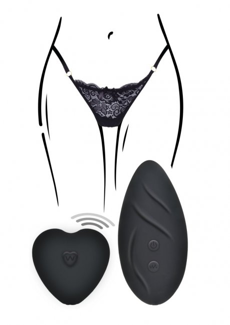 Uppladdningsbar tros vibrator. Högkvalitativ silikon. Justerbara trosor,sexig design. 4 mönster, 3 hastigheter. Stänksäker.