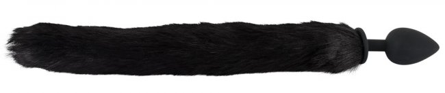 Set för animaliskt analt kul. Klassisk formad silikon plugg med supermjuk svans. Flexibelt hårband med söta katt öron. Enkel.