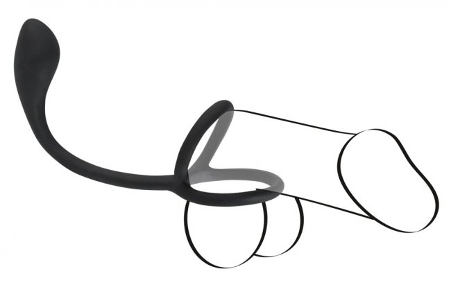 Black Velvets Cock, Ball Ring & Plug