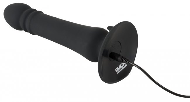 Svart analplugg med 7 vibrationer och 3 thrusting funktioner. Fjärrstyrd. Helt vattentät och uppladdningsbar plugg. Silikon.