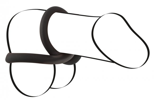 Svart penisring tillverkad av högkvalitativ och supermjuk silikon. Kan användas på olika sätt. Extremt flexibel och bekväm.