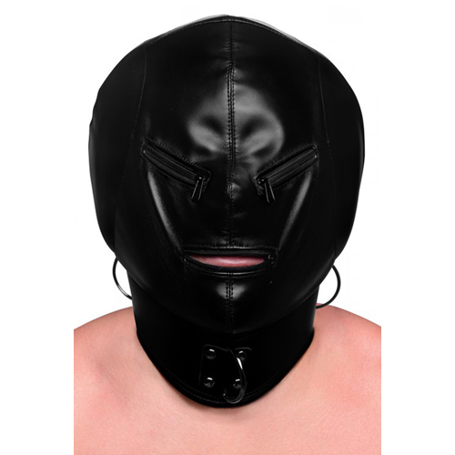 Bondage Mask With Zipper