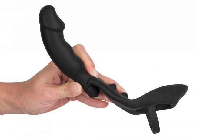 Cock Ring with Vibration Black