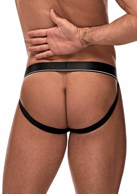 Svarta kalsonger tillverkad av ett skönt material. Bekväm passform. Sexig nät design. Öppen baktill. Elastisk penisring.