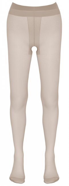 Beigea strumpbyxor med en öppen gren. 20 denier. Med en lätt glans. Bekväm passform. 89% polamide, 11% spandex.