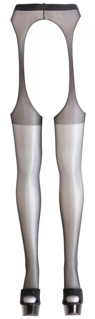 Svarta strumpbyxor med öppen gren och öppen runt höfterna. Tillverkad av 100% polyamid. Bekväm passform. Sexiga och vackra.