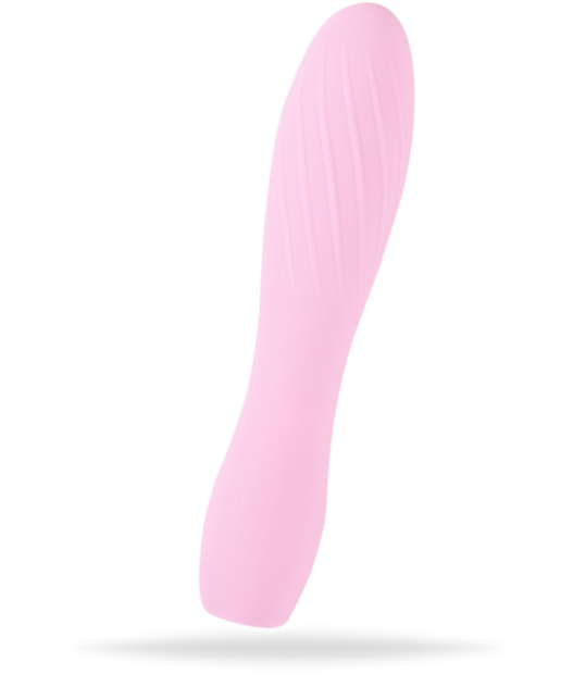 Uppladdningsbar vibrator tillverkad av högkvalitativ silikon. 10 djupa vibrationer. Flexibelt skaft. Helt vattentät. Enkel.