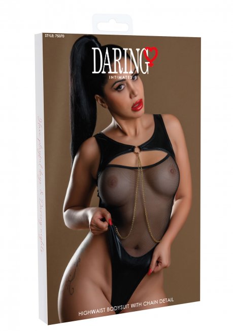 Daring Intimates Naughty Whispers Highwaist Bodysuit With Ch