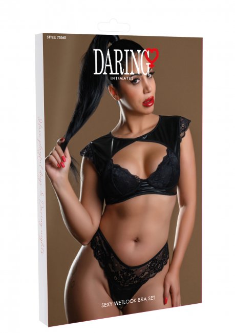 Daring Intimates Naughty Whispers Wetlook Sexy Bra Set