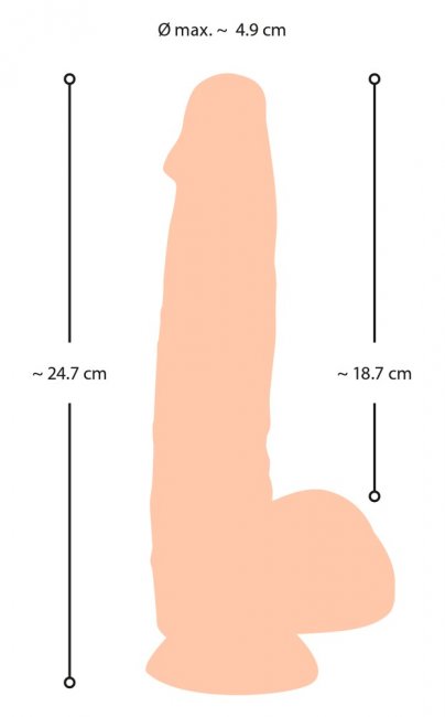 Dildo with Movable Skin 25 cm