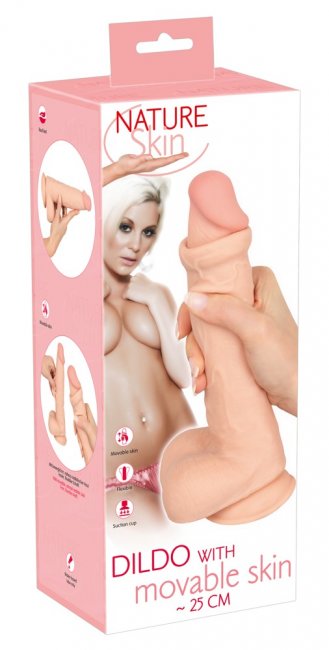 Dildo with Movable Skin 25 cm
