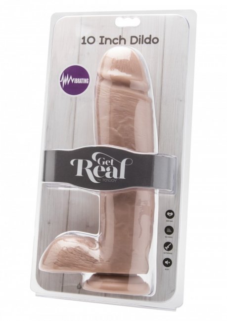 Realistisk dildo med multispeed vibrator. Tysta vibrationer och en realistisk design. Högkvalitativ PVC. Batteridriven.