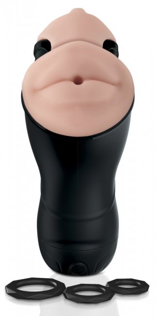 PDX Elite Double Penetration Vibrating Stroker
