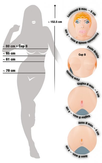 Elements Dolls Storm - Ljushyad uppblåsbar sexdocka
