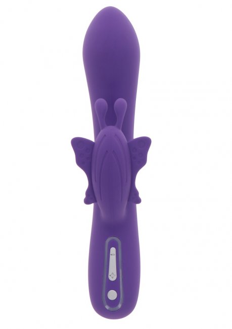 Uppladdningsbar rabbit med två separata motorer. Stänksäker. 7 olika vibrationer och 5 olika hastigheter. Supermjuk silikon.