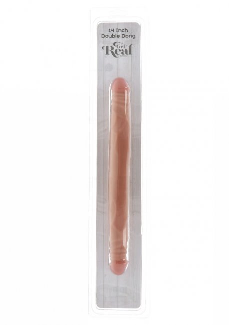 Dubbeldilo tillverkad av högkvalitativ PVC. Med två realistiska ollon i vardera sida. Texturerade vener. Böjbar och flexibel.