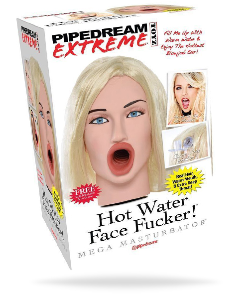 Hot Water Face Fucker Blonde - Masturbator i form av kvinnlig blont huvud