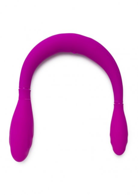 Uppladdningsbar dubbel dildo. Mångsidig och flexibel. 2 kraftfulla motorer. 3 hastigheter, 4 funktioner. Silikon. Stänksäker.