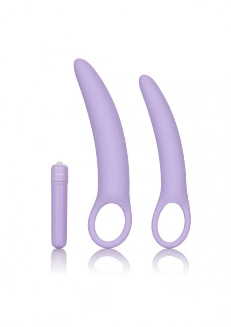 Lila dilator set för MTF. Högkvalitativ ABS och silikon. Enkel användning. Batteridriven avtagbar vibrator. Helt vattentät.
