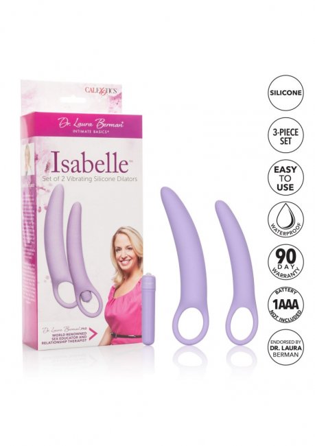 Lila dilator set för MTF. Högkvalitativ ABS och silikon. Enkel användning. Batteridriven avtagbar vibrator. Helt vattentät.