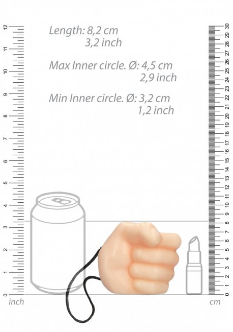Ihålig tvål formad som en hand. Enkel att använda samtidigt som du rengör händerna. Svart snöra ingår. Rolig skämt present.