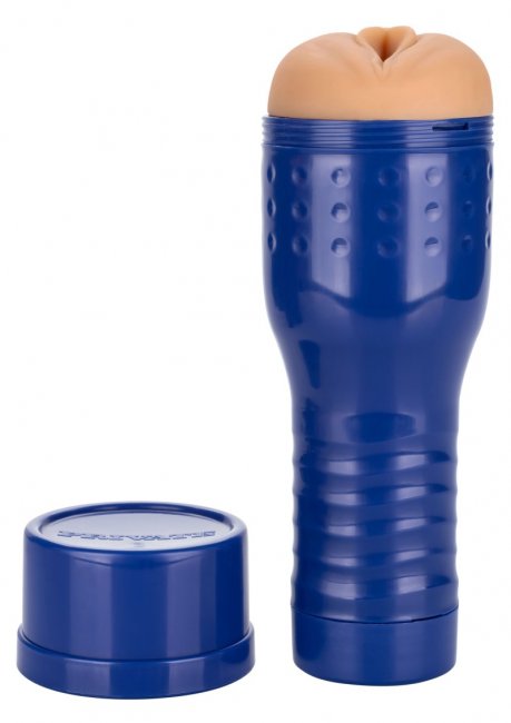 Realistisk lösvagina tillverkad av verklighetstroget material. Vaginal öppning. Justerbart tryck. Enkel rengöring. Ergonomisk