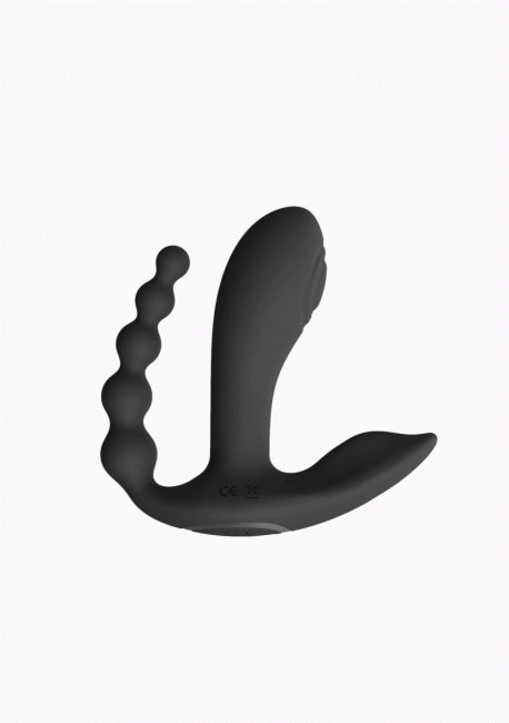 Uppladdningsbar vibrator, tre motorer med 10 vibrationer var. Helt vattentät, supermjuk silikon, extremt tyst, fjärrstyrd.