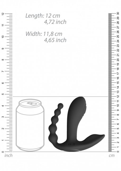 Uppladdningsbar vibrator, tre motorer med 10 vibrationer var. Helt vattentät, supermjuk silikon, extremt tyst, fjärrstyrd.