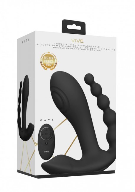 Uppladdningsbar vibrator, tre motorer med 10 vibrationer var. Helt vattentät, supermjuk silikon, extremt tyst, fjärrstyrd.
