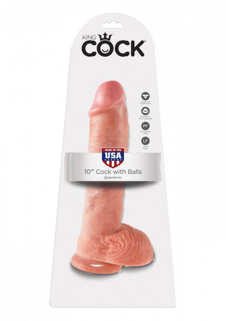 King Cock with Balls 10 Inch