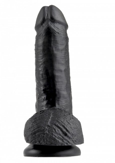King Cock With Balls 18 cm - dong med sugpropp
